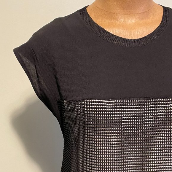 ZARA  mesh -  mini dress - black/white - size small - Picture 2 of 7